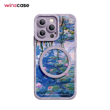 iPhone Mirror Bracket Series |"Van Gogh Series” Cartoon Silicone Liquid Phone Case